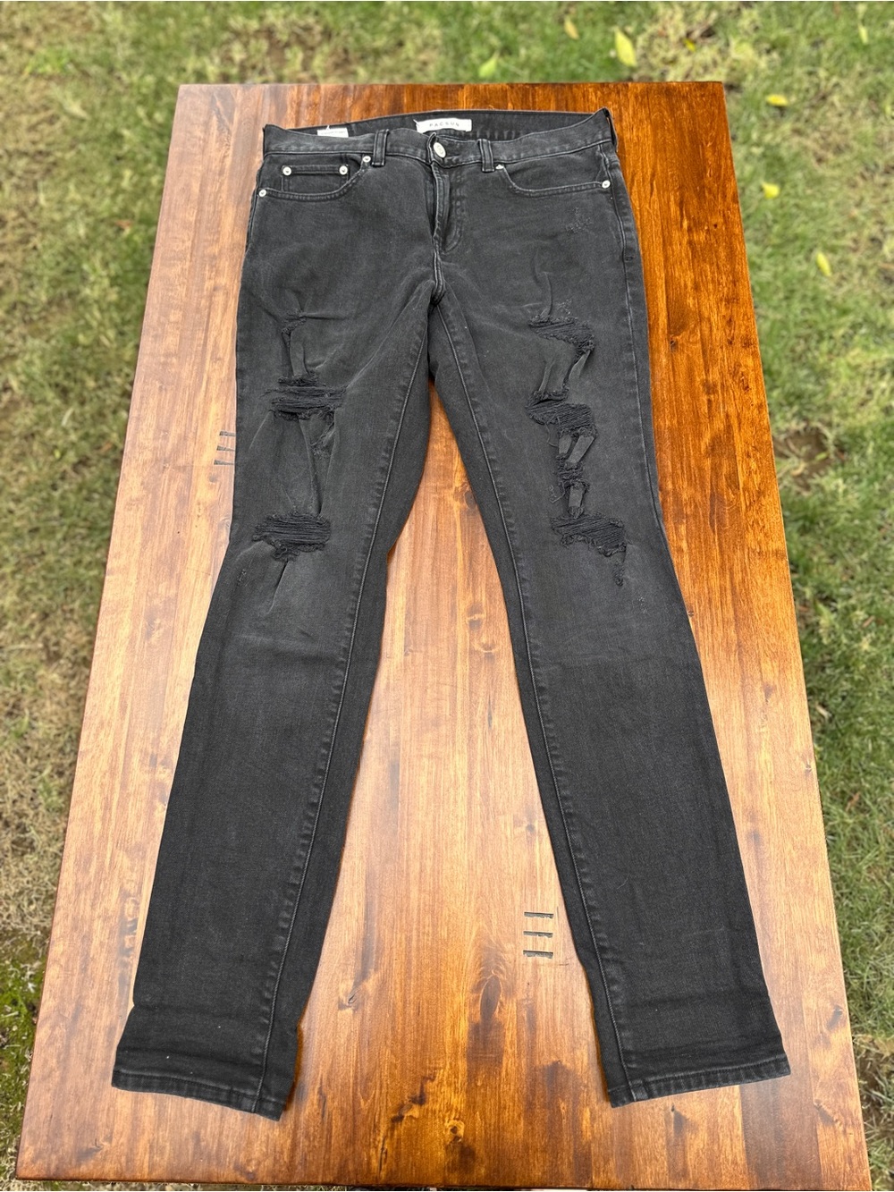 PacSun Men's Black Ripped Skinny Jeans